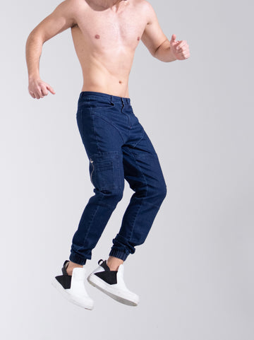 Geo Cargo Pants (Denim)