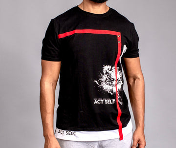 ACT SELF BLACK SHORT SLEEVE T-SHIRT