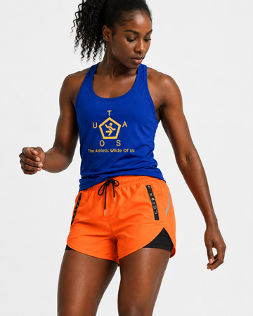 TASOU Logo Printed Tank Top – Premium Organic Cotton Unisex Tank | Royal Blue
