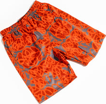 Load image into Gallery viewer, Tasou Orange And Gray  Print Shorts
