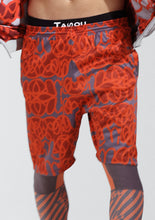 Load image into Gallery viewer, Tasou Orange And Gray  Print Shorts
