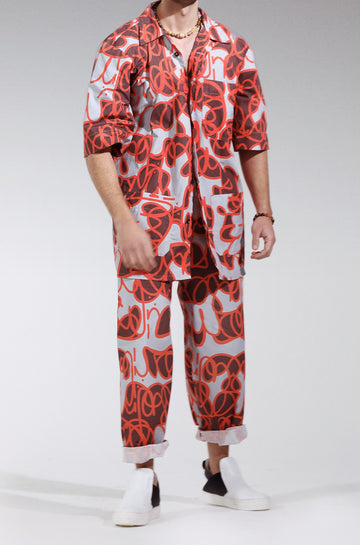 Print Shirt & Pants Set